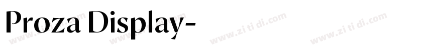 Proza Display字体转换